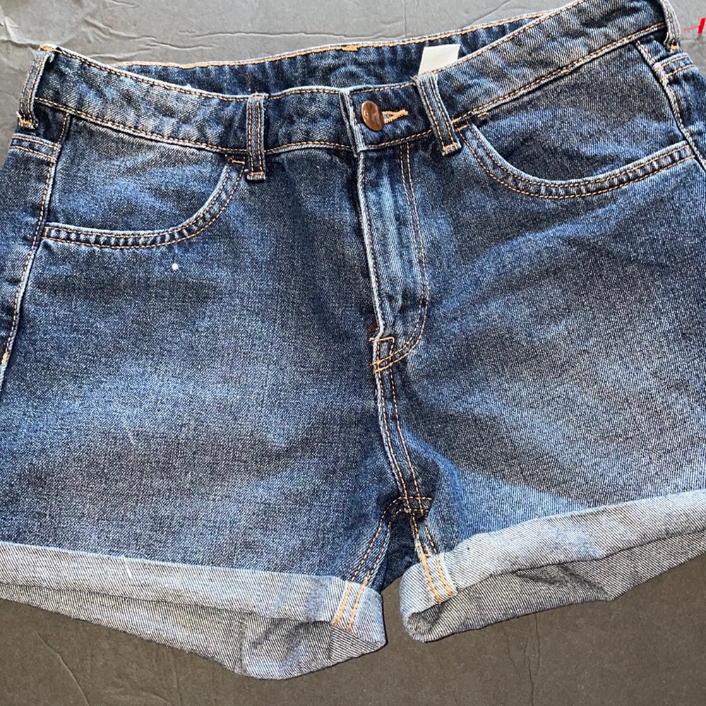 & Denim shorts.